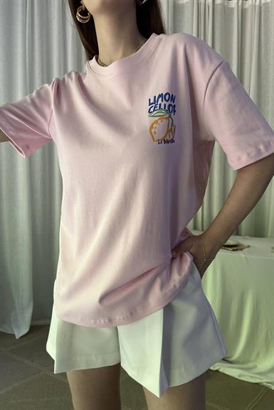 BİSİKLET YAKA BASKILI TSHIRT