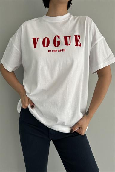 BİSİKLET YAKA BASKILI TSHIRT