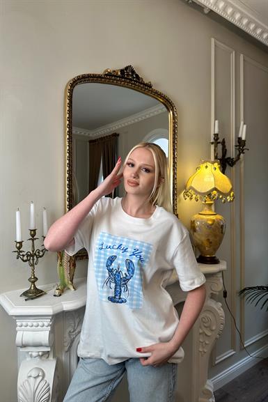 BİSİKLET YAKA BASKILI TSHIRT