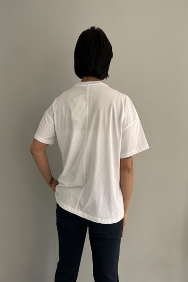 BİSİKLET YAKA BASKILI TSHIRT