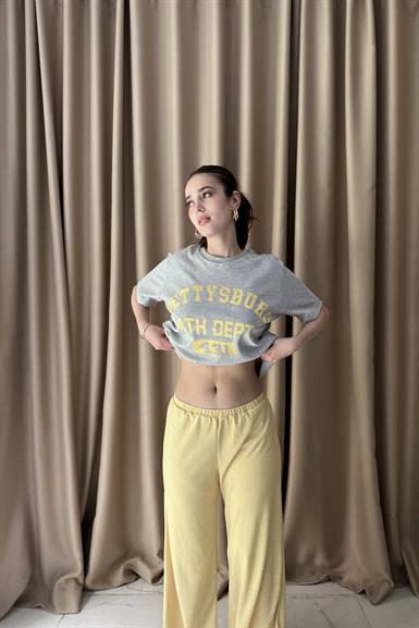 BİSİKLET YAKA BASKILI TSHIRT