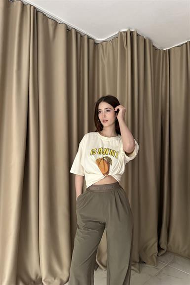 BİSİKLET YAKA BASKILI TSHIRT