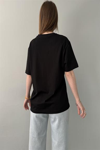 BİSİKLET YAKA BASKILI TSHIRT