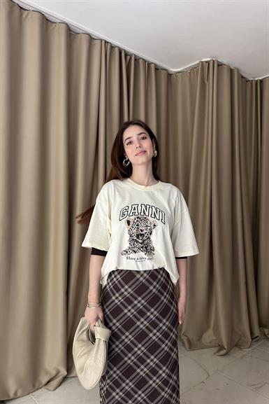 BİSİKLET YAKA BASKILI TSHIRT