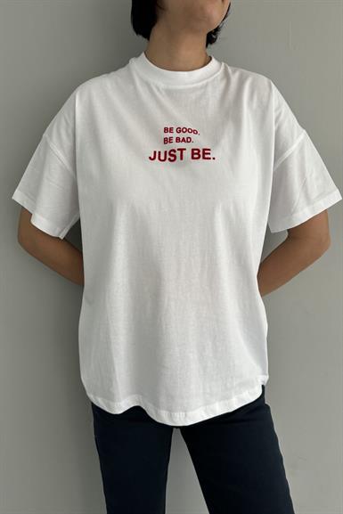 BİSİKLET YAKA BASKILI TSHIRT
