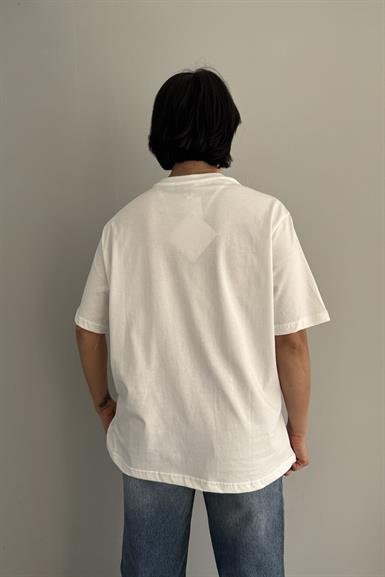 BİSİKLET YAKA BASKILI TSHIRT