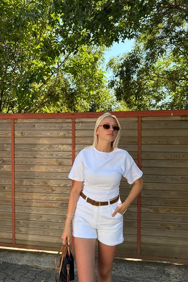 BİSİKLET YAKA CROP BLUZ
