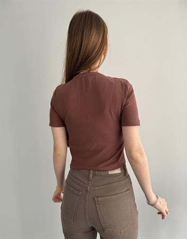 BİSİKLET YAKA CROP TSHIRT
