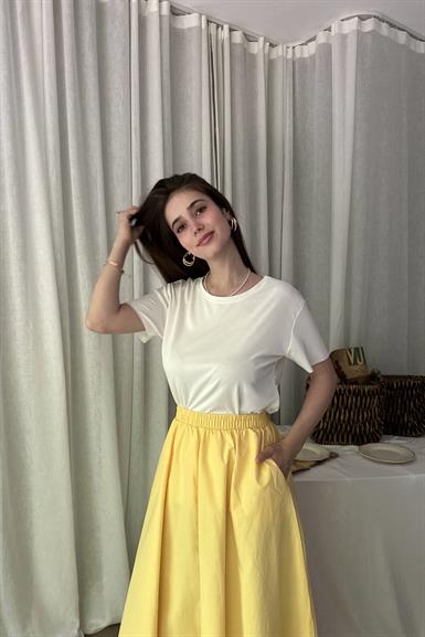 BİSİKLET YAKA DİKİŞSİZ MODAL TSHIRT