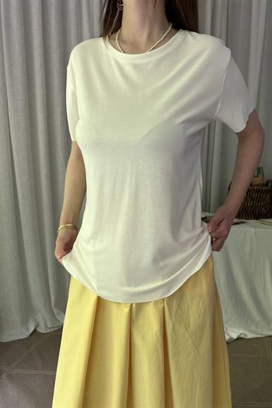 BİSİKLET YAKA DİKİŞSİZ MODAL TSHIRT