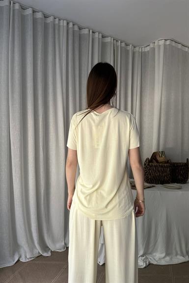 BİSİKLET YAKA DİKİŞSİZ MODAL TSHIRT