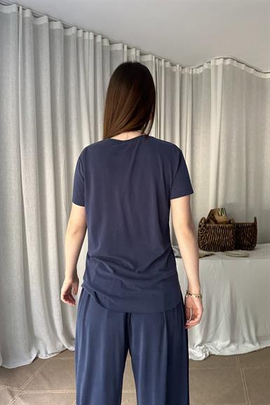 BİSİKLET YAKA DİKİŞSİZ MODAL TSHIRT