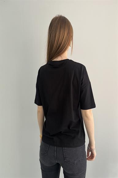 BİSİKLET YAKA DÜŞÜK OMUZ TSHIRT