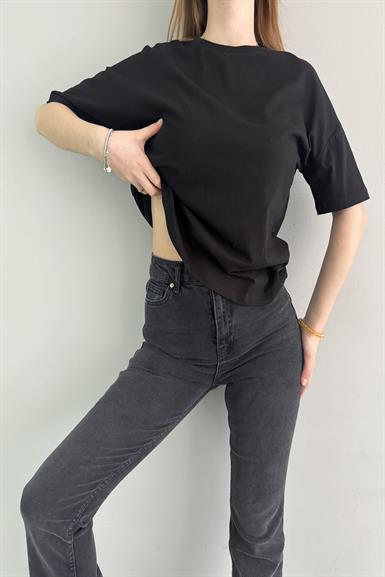 BİSİKLET YAKA DÜŞÜK OMUZ TSHIRT