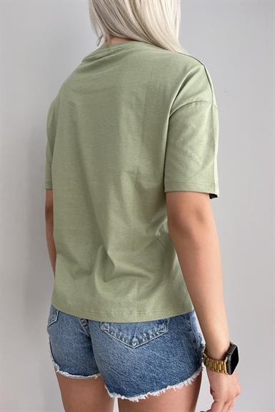BİSİKLET YAKA DÜŞÜK OMUZ TSHIRT