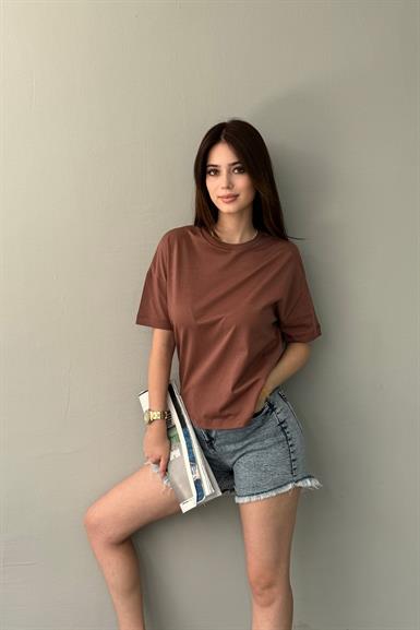 BİSİKLET YAKA DÜŞÜK OMUZ TSHIRT