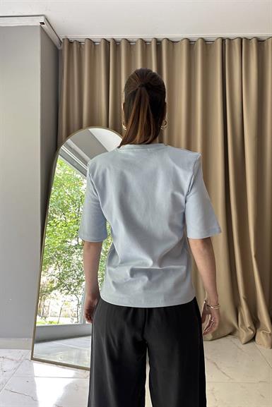 BİSİKLET YAKA VATKALI TSHIRT