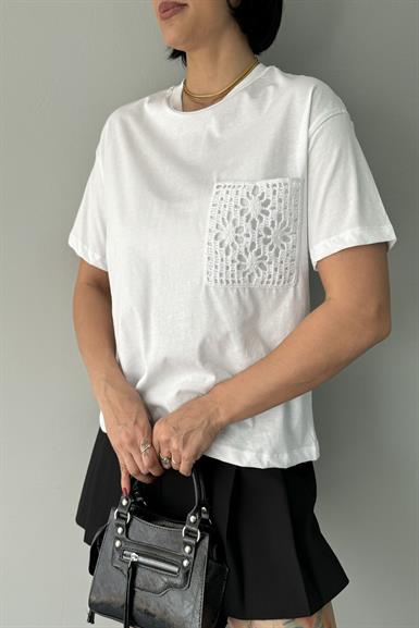 CEP DANTEL DETAY TSHIRT