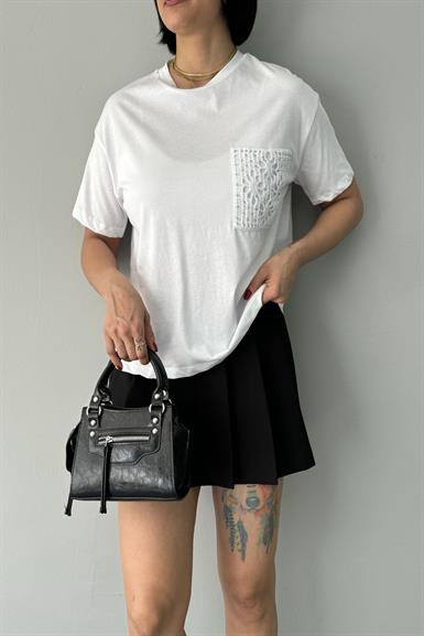 CEP DANTEL DETAY TSHIRT