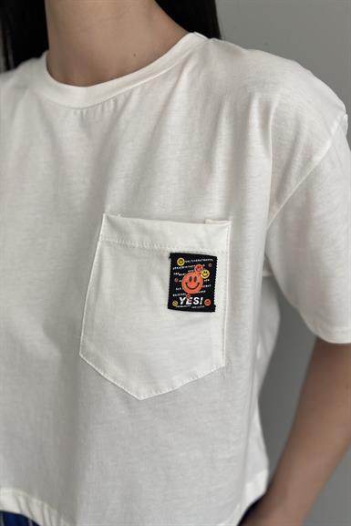 CEP DETAY CROP TSHIRT