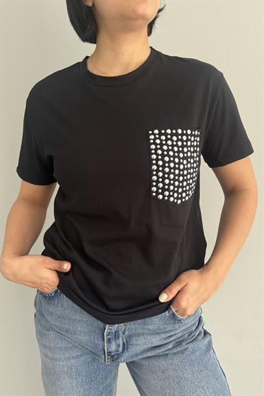 CEP ZIMBA DETAYLI TSHIRT