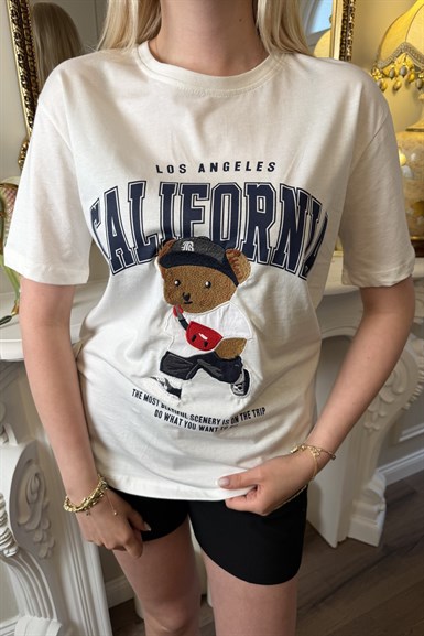 COLİFORNIA BASKI DETAY TSHIRT