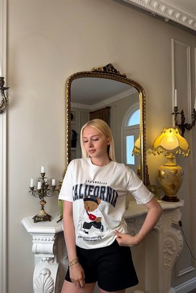 COLİFORNIA BASKI DETAY TSHIRT