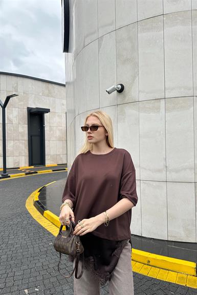 DANTEL DETAYLI TSHIRT