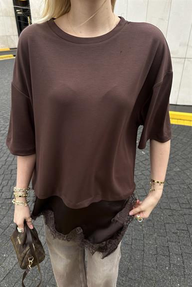 DANTEL DETAYLI TSHIRT
