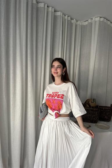 DENİZ KABUĞU BASKILI TSHIRT