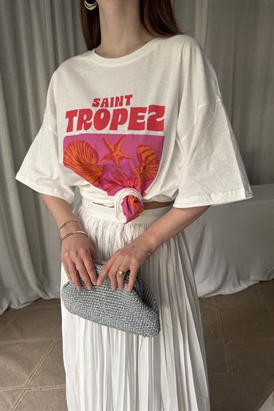 DENİZ KABUĞU BASKILI TSHIRT