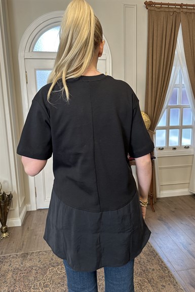 ETEĞİ DOKUMA GARNİLİ TSHIRT
