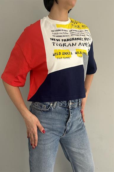 GARNİLİ BASKI DETAYLI TSHIRT