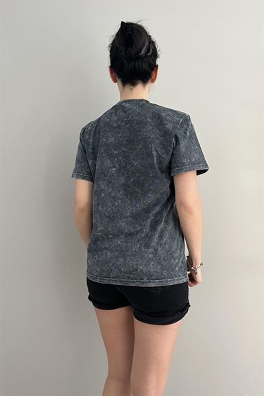 KARAKTER BASKILI YIKAMALI TSHIRT