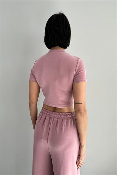 KISA KOL CROP MODAL TSHIRT