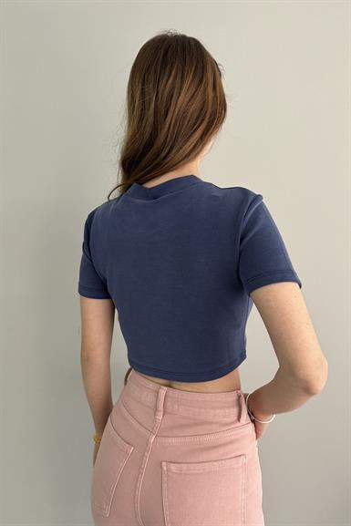 KISA KOL CROP MODAL TSHIRT