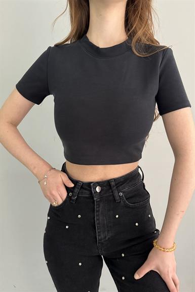 KISA KOL CROP MODAL TSHIRT