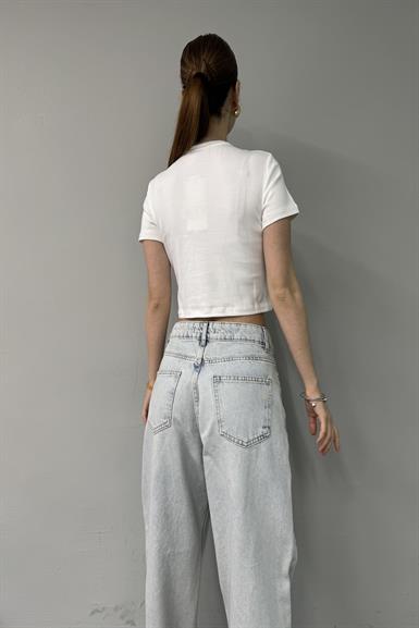 KISA KOL CROP TSHIRT