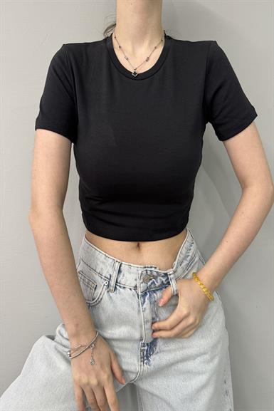 KISA KOL CROP TSHIRT