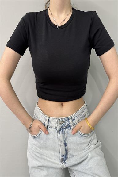 KISA KOL CROP TSHIRT