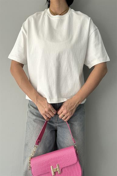 KISA KOL PAMUKLU TSHIRT