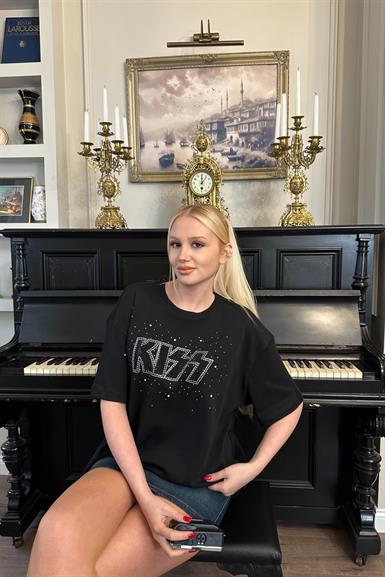 KISS TAŞ BASKI TSHIRT