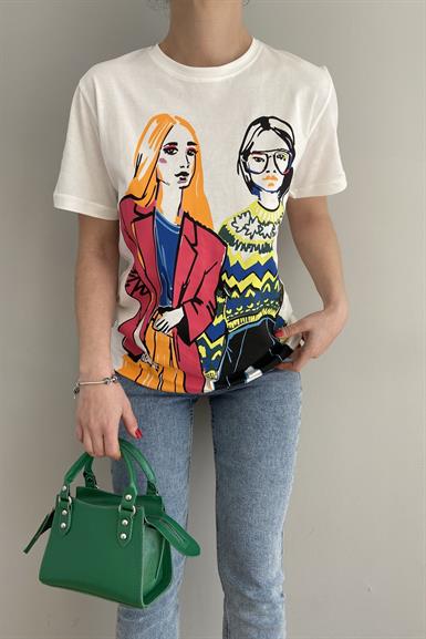 KIZ BASKILI TSHIRT