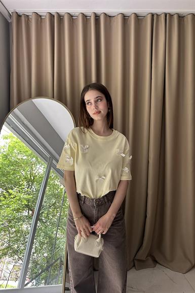 KURDELA DETAYLI TSHIRT