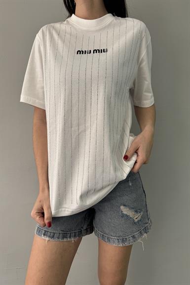 NAKIŞ VE TAŞ DETAY TSHIRT