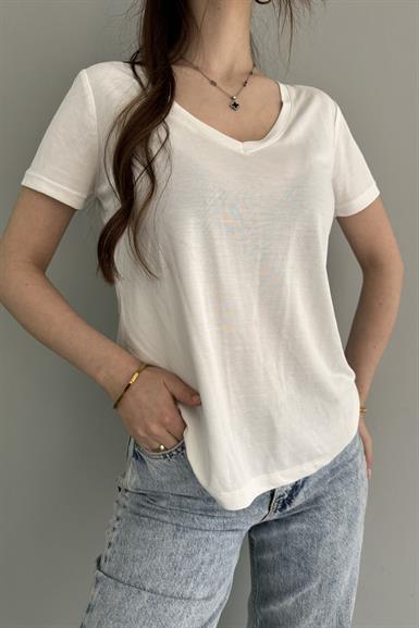 OYSHO V YAKA TSHIRT