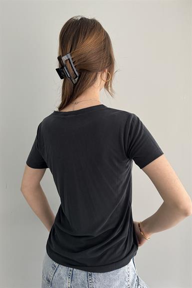 OYSHO V YAKA TSHIRT