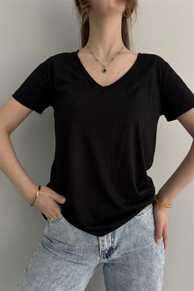 OYSHO V YAKA TSHIRT