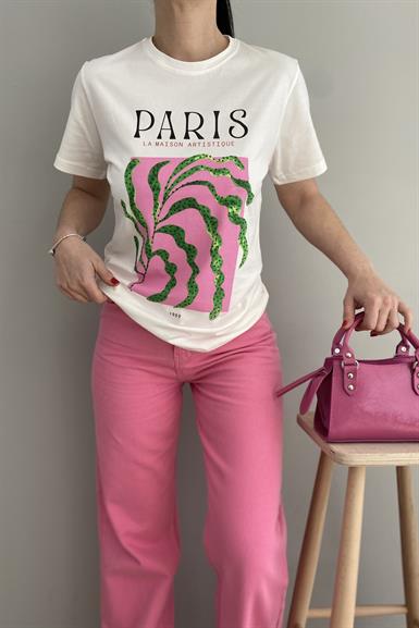 PARİS TAŞLI TSHIRT