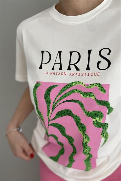 PARİS TAŞLI TSHIRT
